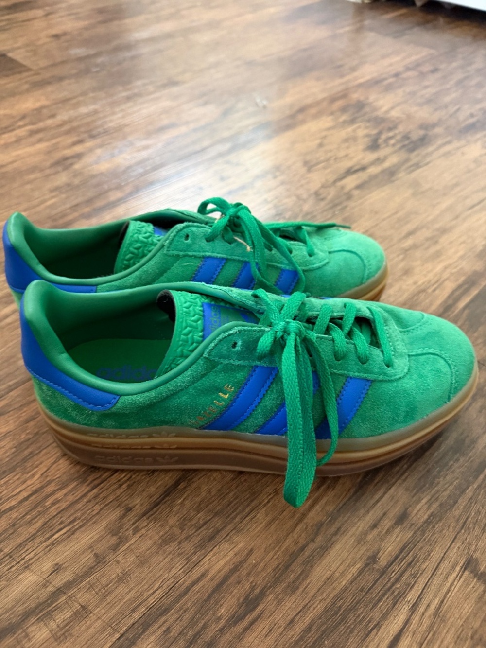 ADIDAS GAZELLE BOLD GREEN BLUE GUM - Picture 2 of 7